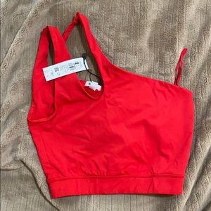 One shoulder crop top